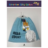 Crochet Top Hand Towel / Tea Towel -  Hello Cocky